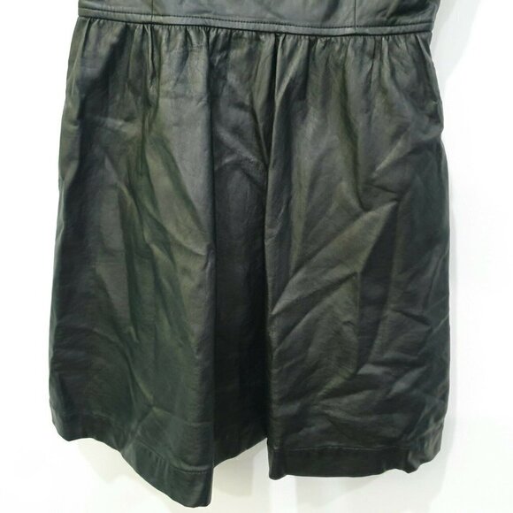 L'Amour Nanette Lepore Vegan Leather Skater Dress - Picture 2 of 8